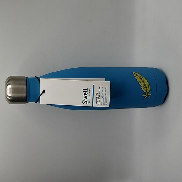 S'well Other - S'well Stainless Steel Triple Insulated Water Bottle Blue with Feather 17oz